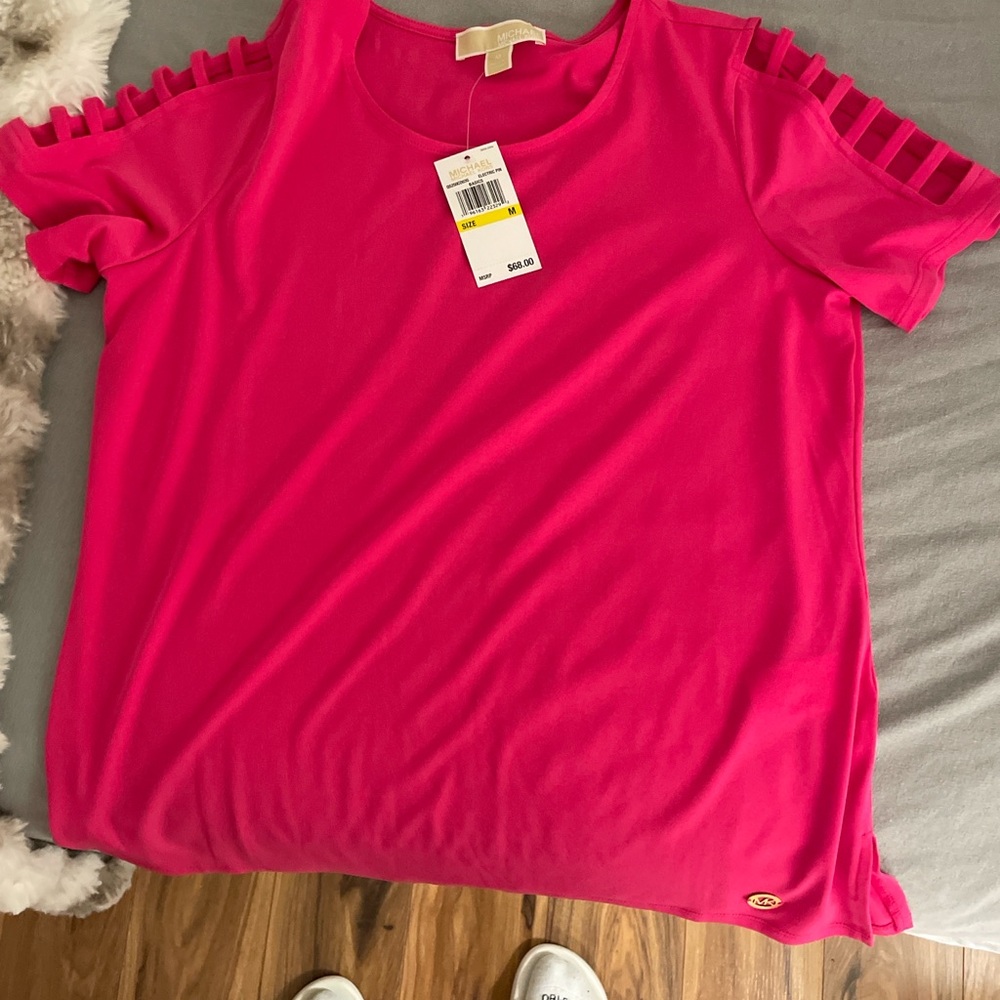 Michael Kors Hot Pink Short Sleeve Top